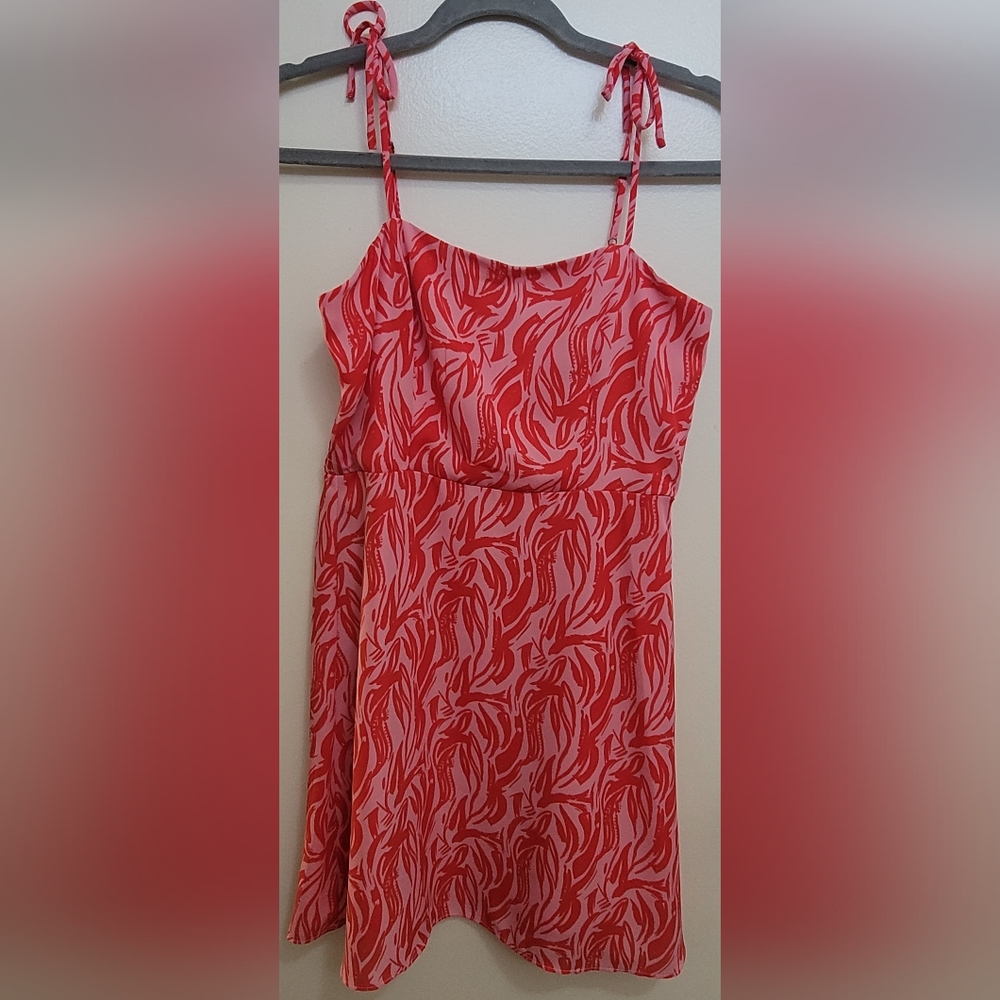 Nordstrom Walking On Sunshine Girls Pink and Red Dress Size Large